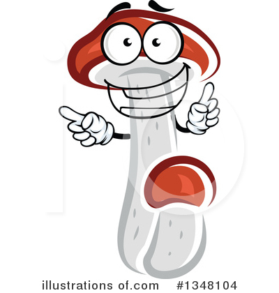 Royalty-Free (RF) Mushroom Clipart Illustration by Vector Tradition SM - Stock Sample #1348104