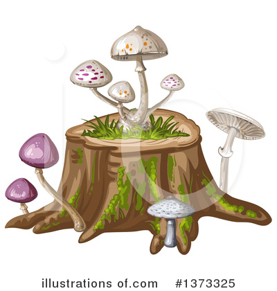 Royalty-Free (RF) Mushroom Clipart Illustration by merlinul - Stock Sample #1373325