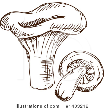 Royalty-Free (RF) Mushroom Clipart Illustration by Vector Tradition SM - Stock Sample #1403212