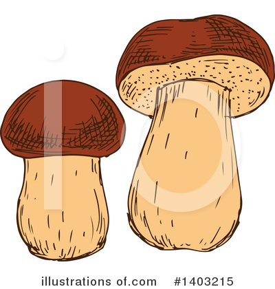Royalty-Free (RF) Mushroom Clipart Illustration by Vector Tradition SM - Stock Sample #1403215