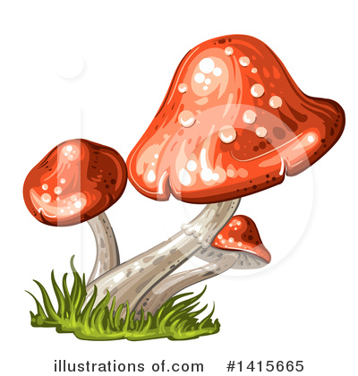 Royalty-Free (RF) Mushroom Clipart Illustration by merlinul - Stock Sample #1415665