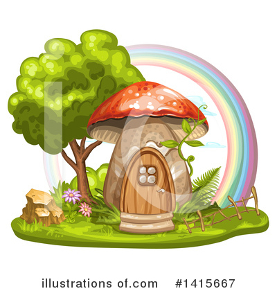 Royalty-Free (RF) Mushroom Clipart Illustration by merlinul - Stock Sample #1415667