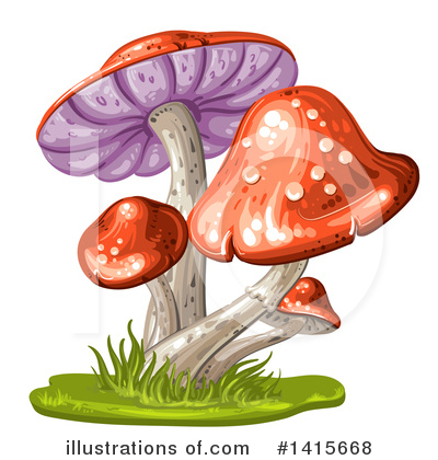 Royalty-Free (RF) Mushroom Clipart Illustration by merlinul - Stock Sample #1415668