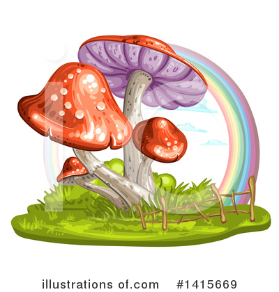 Royalty-Free (RF) Mushroom Clipart Illustration by merlinul - Stock Sample #1415669