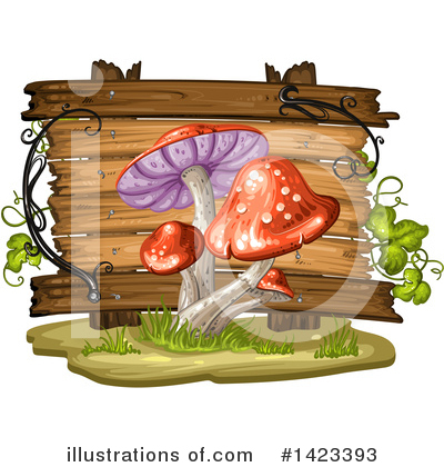 Royalty-Free (RF) Mushroom Clipart Illustration by merlinul - Stock Sample #1423393