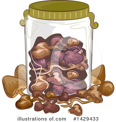 Royalty-Free (RF) Mushroom Clipart Illustration by BNP Design Studio - Stock Sample #1429433