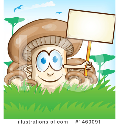 Mushrooms Clipart #1460091 by Domenico Condello