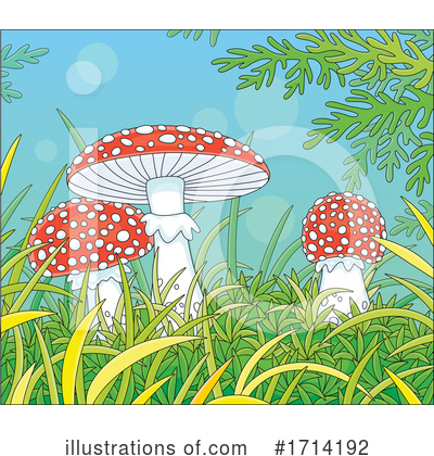 Royalty-Free (RF) Mushroom Clipart Illustration by Alex Bannykh - Stock Sample #1714192