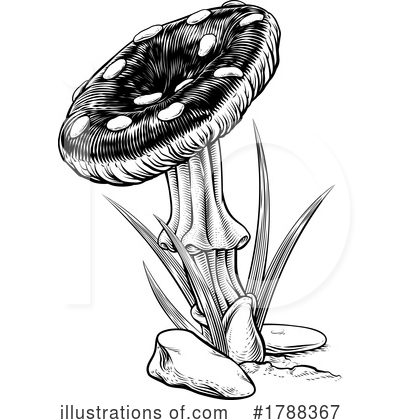 Mushrooms Clipart #1788367 by AtStockIllustration