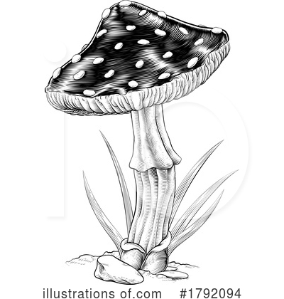 Mushrooms Clipart #1792094 by AtStockIllustration