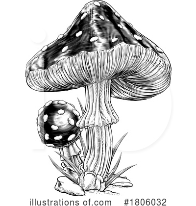 Mushrooms Clipart #1806032 by AtStockIllustration