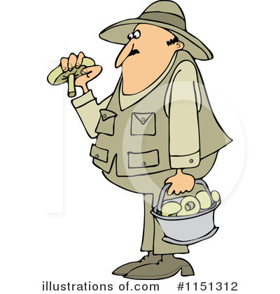 Picking Mushrooms Clipart #1070212 - Illustration by visekart