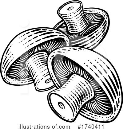Royalty-Free (RF) Mushrooms Clipart Illustration by AtStockIllustration - Stock Sample #1740411