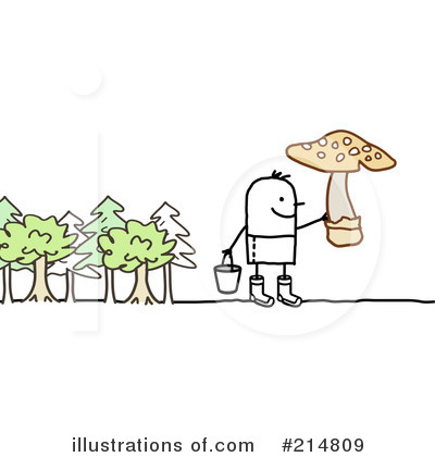 Royalty-Free (RF) Mushrooms Clipart Illustration by NL shop - Stock Sample #214809