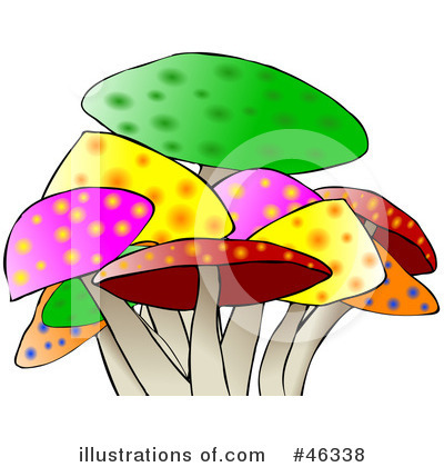 Royalty-Free (RF) Mushrooms Clipart Illustration by djart - Stock Sample #46338