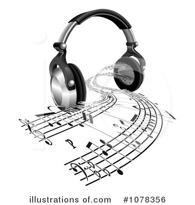 Headphones Clipart #1078356 by AtStockIllustration