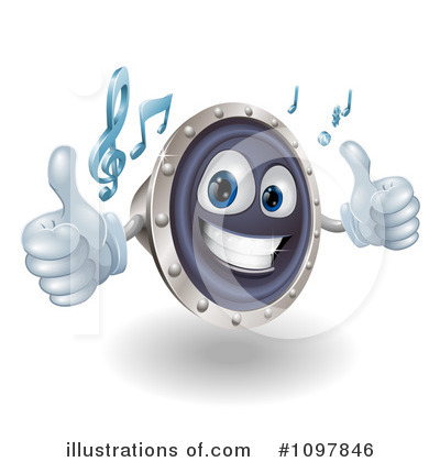 Music Speaker Clipart #1097846 by AtStockIllustration