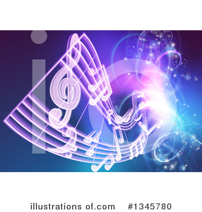 Music Notes Clipart #1345780 by AtStockIllustration