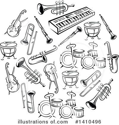 Trumpet Clipart #1410496 by Vector Tradition SM