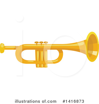 Trumpet Clipart #1416873 by Vector Tradition SM