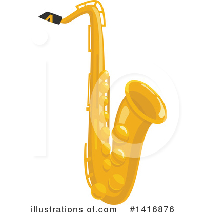 Saxophone Clipart #1416876 by Vector Tradition SM