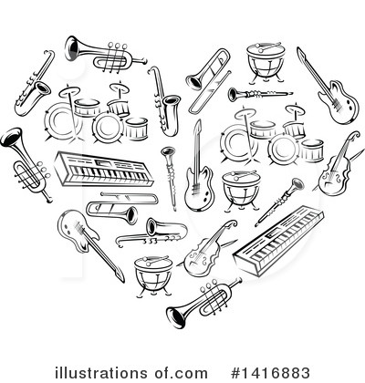 Royalty-Free (RF) Music Clipart Illustration by Vector Tradition SM - Stock Sample #1416883