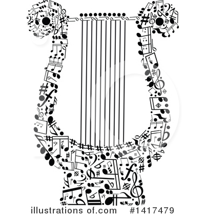 Lyre Clipart #1417479 by Vector Tradition SM