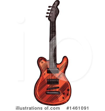 Electric Guitar Clipart #1461091 by Vector Tradition SM