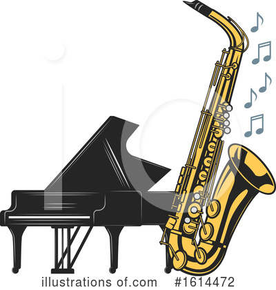 Saxophone Clipart #1614472 by Vector Tradition SM