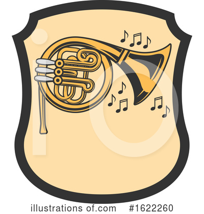 French Horn Clipart #1622260 by Vector Tradition SM