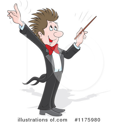 Royalty-Free (RF) Music Conductor Clipart Illustration by Alex Bannykh - Stock Sample #1175980
