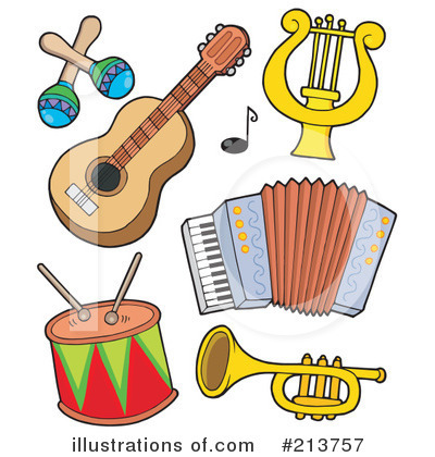Royalty-Free (RF) Music Instruments Clipart Illustration by visekart - Stock Sample #213757