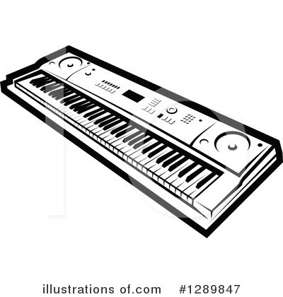 Royalty-Free (RF) Music Keyboard Clipart Illustration by Vector Tradition SM - Stock Sample #1289847