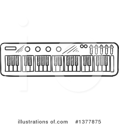 Music Keyboard Clipart #1377875 by Vector Tradition SM
