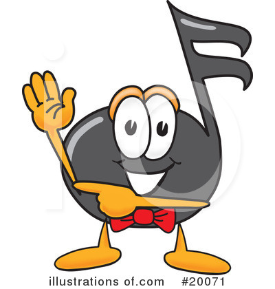 Royalty-Free (RF) Music Note Character Clipart Illustration by Mascot Junction - Stock Sample #20071