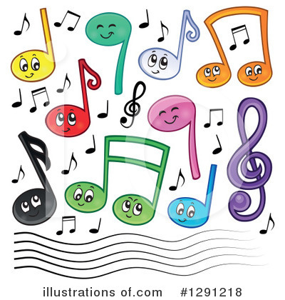 Royalty-Free (RF) Music Note Clipart Illustration by visekart - Stock Sample #1291218