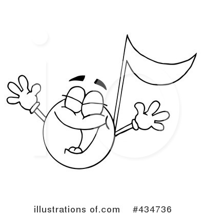 Royalty-Free (RF) Music Note Clipart Illustration by Hit Toon - Stock Sample #434736