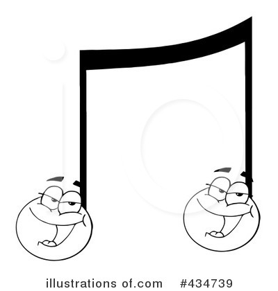 Royalty-Free (RF) Music Note Clipart Illustration by Hit Toon - Stock Sample #434739