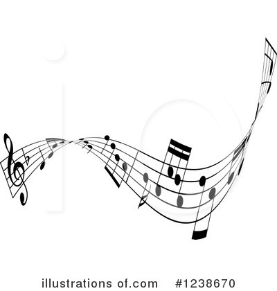Royalty-Free (RF) Music Notes Clipart Illustration by KJ Pargeter - Stock Sample #1238670