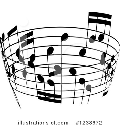 Royalty-Free (RF) Music Notes Clipart Illustration by KJ Pargeter - Stock Sample #1238672