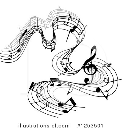 Royalty-Free (RF) Music Notes Clipart Illustration by Vector Tradition SM - Stock Sample #1253501