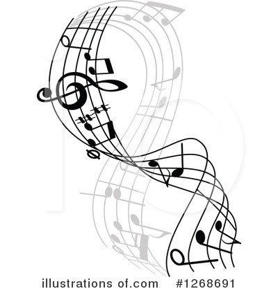 Royalty-Free (RF) Music Notes Clipart Illustration by Vector Tradition SM - Stock Sample #1268691