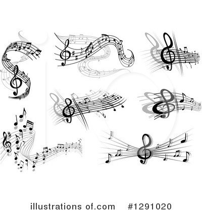 Royalty-Free (RF) Music Notes Clipart Illustration by Vector Tradition SM - Stock Sample #1291020