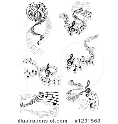 Royalty-Free (RF) Music Notes Clipart Illustration by Vector Tradition SM - Stock Sample #1291563