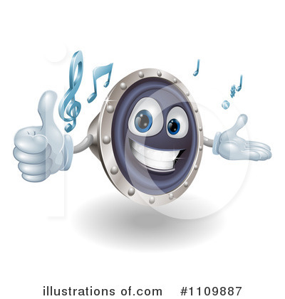 Royalty-Free (RF) Music Speaker Clipart Illustration by AtStockIllustration - Stock Sample #1109887