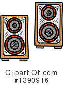 Music Speakers Clipart #1390916 by Vector Tradition SM