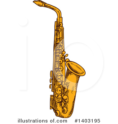 Saxophone Clipart #1403195 by Vector Tradition SM