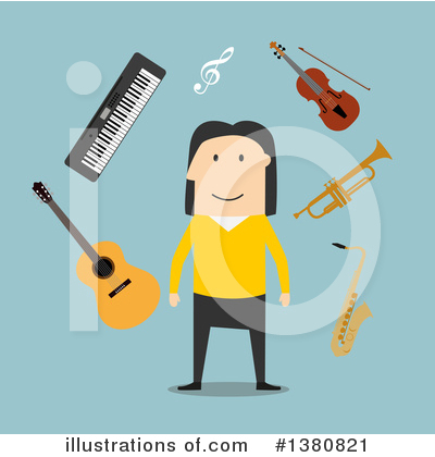 Musician Clipart #1380821 by Vector Tradition SM