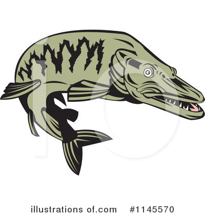 Royalty-Free (RF) Muskellunge Clipart Illustration by patrimonio - Stock Sample #1145570