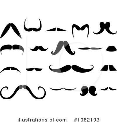 Royalty-Free (RF) Mustache Clipart Illustration by yayayoyo - Stock Sample #1082193